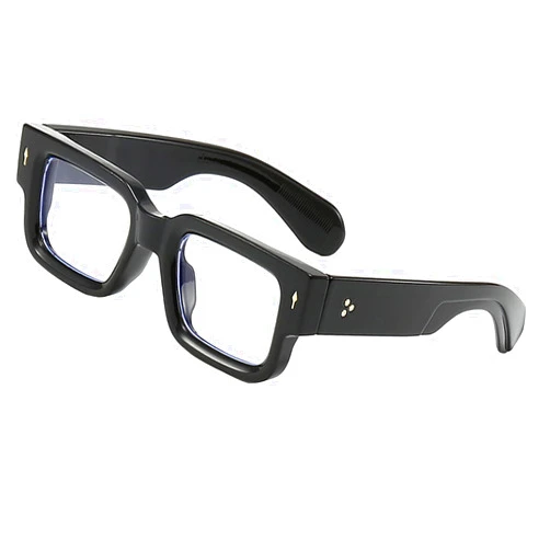 Teumire Thick Square Frame Glasses for Women Men Chunky Rectangle Non Prescription Blue Light Glasses Computer Eyeglasses