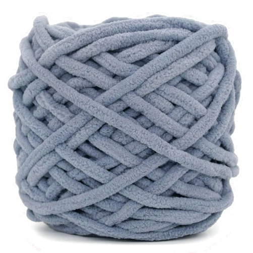 YARFOFUN Chunky Chenille Yarn for Crocheting,Grey Fluffy Velvet Plush Yarn Thick Soft Chunky Chenille Yarn Baby Blanket Yarn for Crocheting Knitting Beginners 100g(Grey)