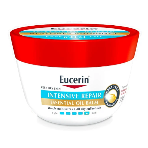 Eucerin Intensive Repair Essential Oil Balm, Body Balm for Very Dry Skin with Skin Essential Oils Shea Butter and Sunflower Oil, 7 Oz