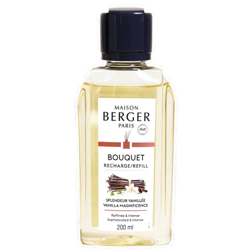 MAISON BERGER - Vanilla Magnificence - Air Freshener - Fragrance Refill for Reed Sticks and Ceramic Diffuser - 6.76 Fluid Ounces - 200 Milliliters