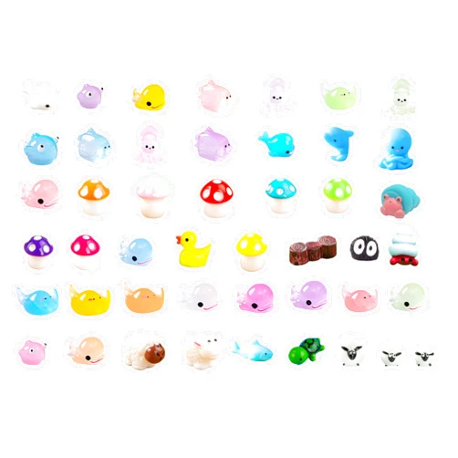 DEIHAALEN 46PCS Mini Ocean Resin Animals, Aquarium Ornaments Decorations, Tiny Miniature Sea Animals Marine Miniature Animals for DIY Fish Tank/Easter Eggs/Christmas Decorations