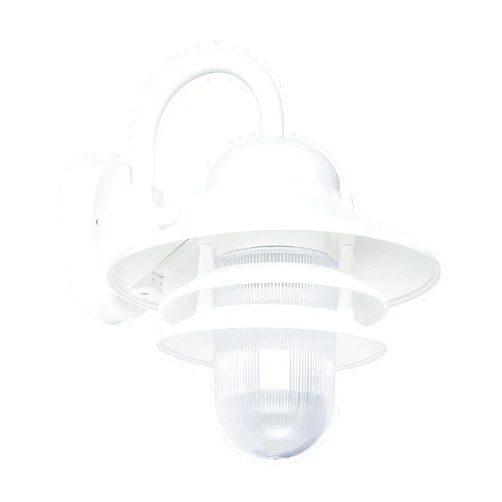KastLite Polycarbonate Nautical Outdoor Wall Light | Clear Lens & White Finish | 13