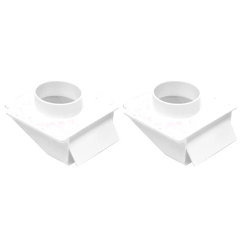 Lambro 2-PACK - Lambro 143W White Plastic Under Eave Vent, 4-Inch
