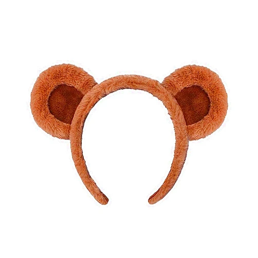 Welezhu Brown Bear Ears Headband Adult Bear Costume for Halloween Festival Cosplay Party,Bear Ear Headband Hairband for Makeup Face Washing Dress up,Bear Ears Costume,Cute Bear headband Animal Ears Head Wear