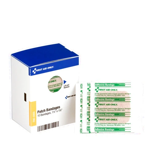 First Aid Only - FAE3000 Patch Bandages, 1 1/2 x1 1/2, 10 Count