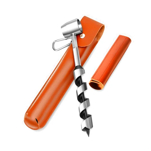 Burtok Upgrade Bushcraft Tools, 1 X 10'' Hand Auger Wood Drill, Sharper Settlers Wrench for Easy Wood Drilling, Protable Scotch Eye Wood Auger, Outdoor Survival Gear for Camping Backpacking Hiking
