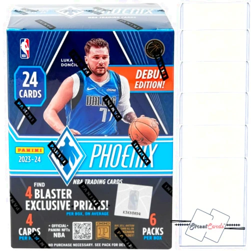 StreetCards 2023-24 Panini Phoenix NBA Basketball Blaster Box with 24 Trading Cards + 6 Toploaders! STREETCARDS!