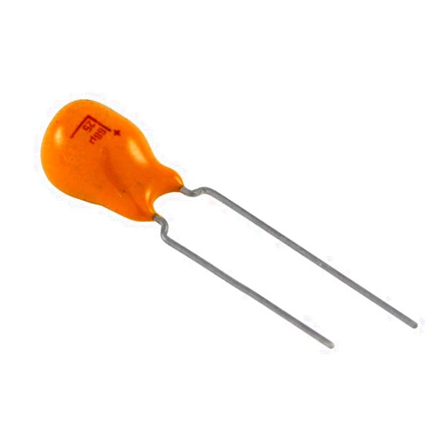 NTE Electronics TD3.3M35 Series TD Solid Tantalum Capacitor, Radial Lead, 3.3 µF Capacitance, 20% Tolerance, 35V