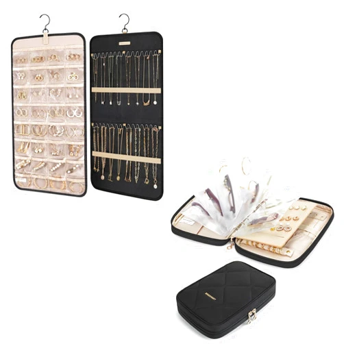 BAGSMART Hanging Jewelry Organizer + Jewelry Travel Case
