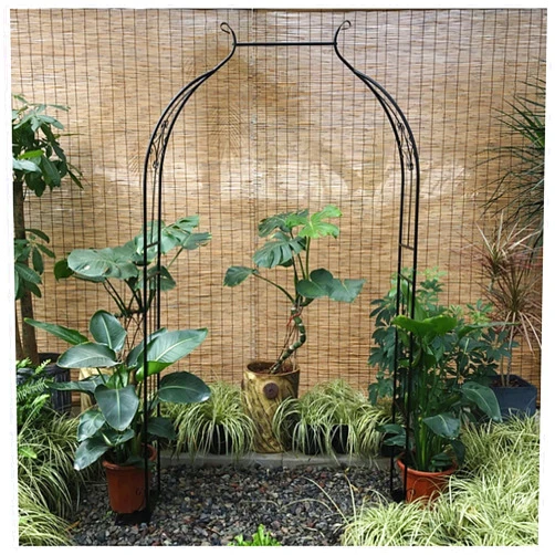 LMJYU Half-Side Rose Arbor Pergola Trellis, Metal Garden Flower Stand, Outour Way Support Frame for Outdoor, Terrace, Garden Way Garden Decoration