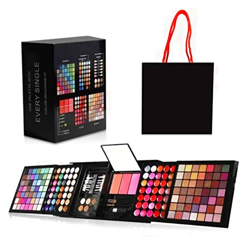 Hotrose 177 Color Hotrose Full Pink Eyeshadow Palette Blush Lip Gloss Concealer Kit Beauty Makeup Set,All-in-One Makeup Kit with Mirror, Applicators