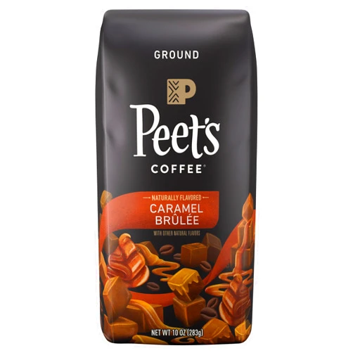 Peet's Coffee, Caramel Brulee Flavored Ground Coffee, 10 Ounce