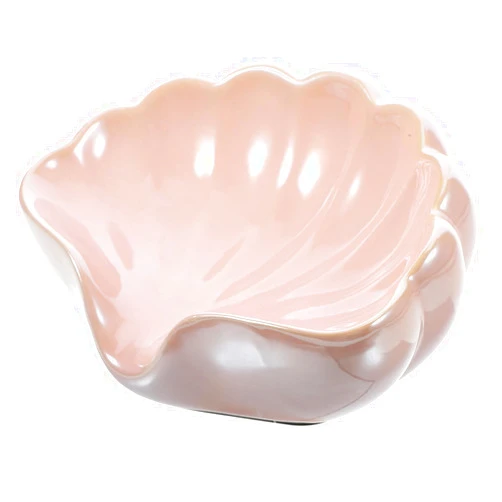 UTHCLO Elegant Shell Shape Self-draining Ceramic Soap Dish Cute Bathroom Sink Holder for Bar Soap Decorative Countertop Tray for Shower and Bathroom Use
