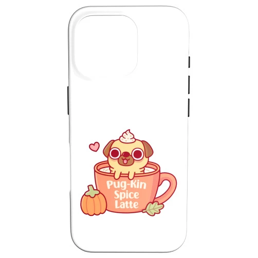 Pug Pugkin Pumpkin Spice Latte Halloween Apparel Cute Pug Pugkin Pumpkin Spice Latte Funny Halloween Girl Kid Case for iPhone 16 Pro