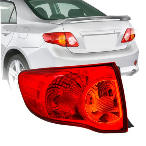 munirater Outer Body Left Tail Light Assembly Replacement for 2009-2010 Toyota Corolla OE-Style, Replaces Tail Light Rear Brake Lamp Driver Side