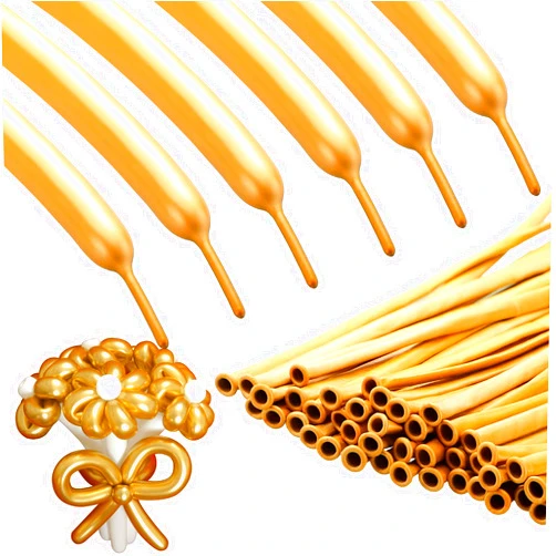 Skylety 50 Pieces Gold Long Balloons 260 Twisting Animal Balloons Metallic Latex Balloons DIY Modelling Balloons for Birthday Wedding Engagement Magic Anniversary Festival Party Decoration (Golden)