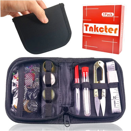 Tnkcter Military Sewing Kit – Marine Corps Deluxe Survival Sewing Tools for Men and Women, Compact Repair Kit with Zipper Closure in Durable Nylon Case, Portable for Field or Travel Use