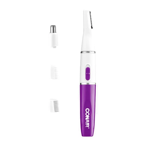 Conair All-in-1 Facial Hair Trimmer for Women, Perfect for Face, Ear/Nose and Eyebrows, Battery-Powered