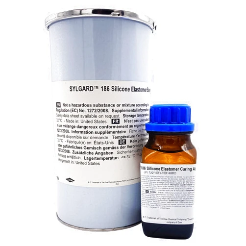 SANYI Sylgard 186 Silicone Elastomer 1.1kg (≈ 2.2LB) Kit Two Parts Translucent Electrical Use Battery Assemblies Board Room Temperature Cure/Heat Cure High Tear Strength Adhesive Dow Corning Dowsil 186