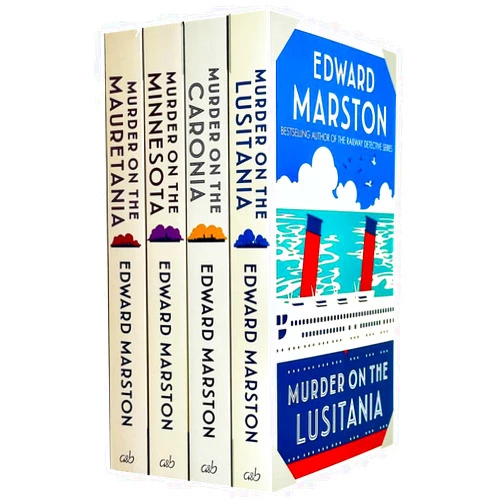 Edward Marston Ocean Liner Mysteries 4 Books Collection Set By Edward Marston(Murder on the Lusitania, Murder on the Mauretania, Murder on the Minnesota, Murder on the Caronia)