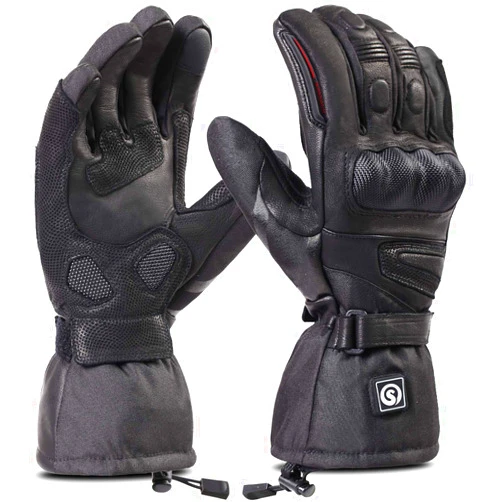 DAY WOLF Heated Gloves for Men & Women, Heating Motorcycle Gloves with 7.4V 2200MAH Rechargeable Battery Waterproof Windproof Electric Gloves for Winter Skiing Snowboarding Snowmobile Motorcycling