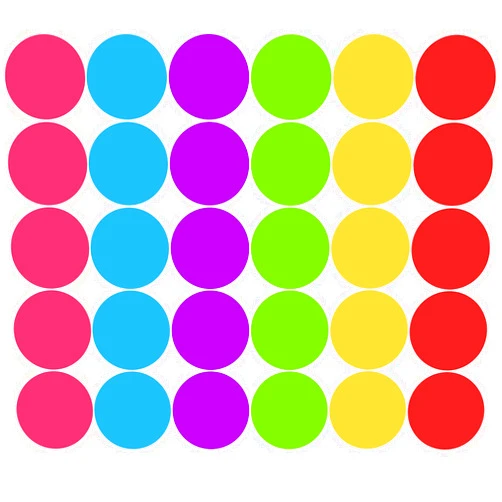 Outus 30 Pieces 6 Inch Classroom Floor Stickers Multicolor Classroom Spots for Line up Markers Self Adhesive Vinyl Stickers for Preschool and Kindergarten Elementary Teachers(Bright Dot Style)