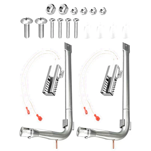 EMIHO PB040001 PB050012 2 Set Gas Range Oven Igniter Fit for Viking Range EVGIC305 EVGIC365 EVGIC485, Stainless Steel Oven Burner Tube Kit Replace 065650-000 SGR4001 792263 PB050009 811319