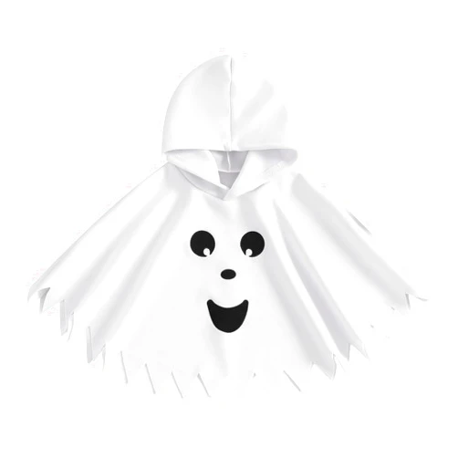 Fsadfeas Unisex Toddler Kids Baby Girl Boy Halloween Ghost Costume Hooded Poncho Cape Cloak Hat Blanket Cosplay Clothes