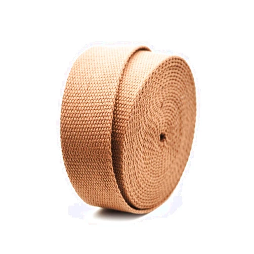 CRAFTMEMORE 1.5 Inches Heavy Cotton Webbing - Plain Weave Straps for Arts and Crafts, Luxury Bag Strap High Density Webbing (5 Yards, Umber)
