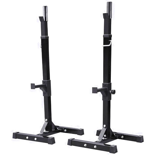 Yaheetech Pair of Adjustable Squat Rack Standard 44-70 Inch Barbell Rack, Solid Steel Squat Stands Bench Press Storage Home Gym Portable Dumbbell Stands