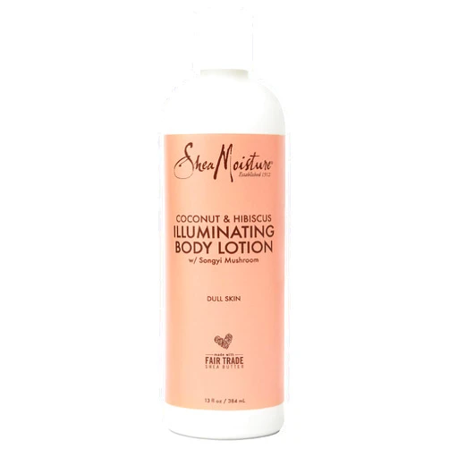 SheaMoisture Coconut Oil and Hibiscus Illuminating Body Lotion for Dull, Dry Skin, 13 Fl Oz