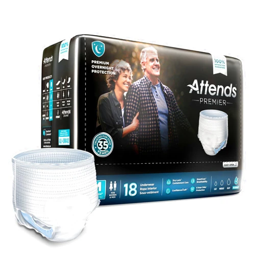 Attends Premier Adult Incontinence SmartCool® Underwear, Medium (36-44