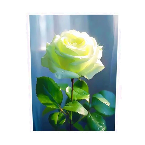 HSENJT Rose DIY Diamond Art Painting Kits for Adults Beginners,Flowers 5D Diamond Art Kits with Full Tools Accessories,Paint with Round Diamonds for Gift Home Wall Decor (30x40cm/11.8X15.7inch)