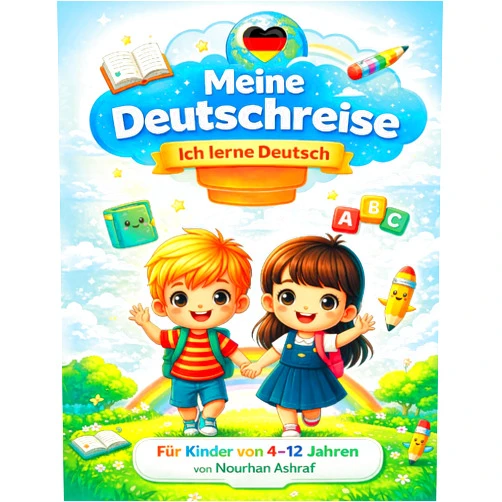 Nourhan Ashraf negmeldeen German for Kids: Meine Deutschreise: A Colorful German Learning & Activity Book Set for Children Ages 4–12 | Learn German with Dialogues, Pictures, and Fun Exercises (German Edition)