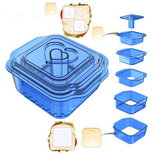 Generic Sandwich Cutter and Sealer-Sandwich Cutter for Kids Lunch-Make&Freeze DIY Pocket Minis-Homemade Uncrustables Sandwich Maker-Sandwich Sealer Decruster Cookie Cutters,Uncrustable Maker Sandwich Cutter