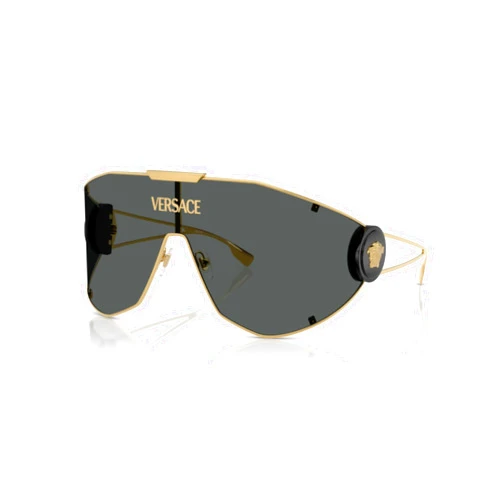 Versace VE2268 64MM Shield Sunglasses For Men + BUNDLE WIth Designer iWear Complimentary Eyewear Kit