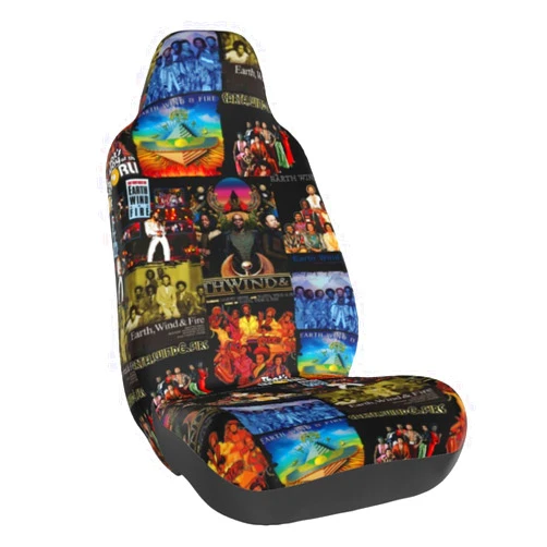 QrejAWkq Earth Musical Wind Group Fire Car Seat Covers Cushion Covers Automotive Seat Protectors Vehicle Chair Cover Car Accessories for Trucks Beautiful Car Interior Universal Fit for Most Cars