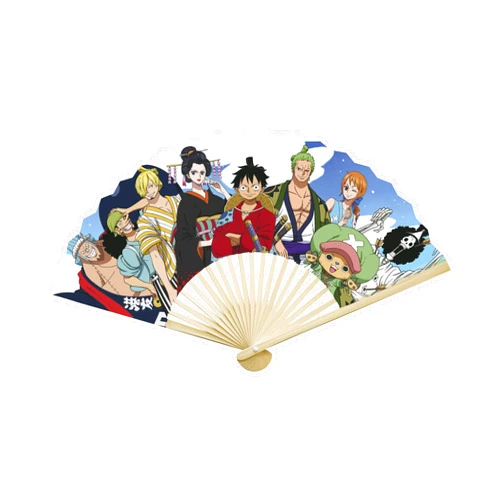 ABYSTYLE One Piece Straw Hat Crew Wano Folding Handheld Rave Fan 17.7