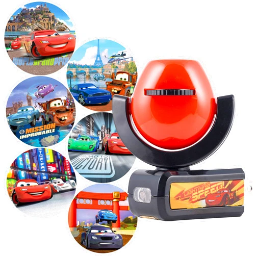 Projectables Pixar Cars LED Kids Night Light, Plug-In, Projector, Dusk-to-Dawn, Lightning McQueen, Galaxy Light, Hallway, Bedroom, Nursery, Playroom, Gaming Room, 11740