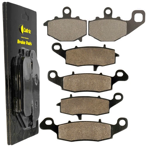 Caltric Brake Pads Compatible with Kawasaki Kle650 Kle-650 Versys 2007-2014 Front Rear Motorcycle Pads