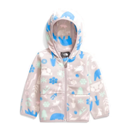 THE NORTH FACE Baby Glacier Full Zip Hoodie, Moonstone Grey Multi Pitch Print, 12 Months