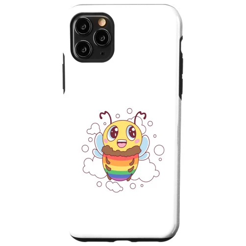 Bienenkönigin Bienenvolk, lustige Sprüche iPhone 11 Pro Max Rainbow bee with sweet smile beekeeping beekeeper Case