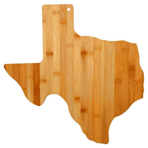 Totally Bamboo Texas State Shaped Bamboo Serving & Cutting Board