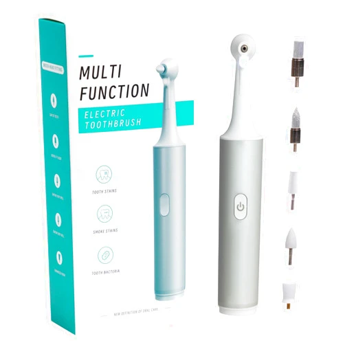 LINKYCARE Electric Tooth Polisher for People Dental Calculus Plaque Remover for Animal,5 Replacement Heads,USB Rechargeable,Cleaning Tools