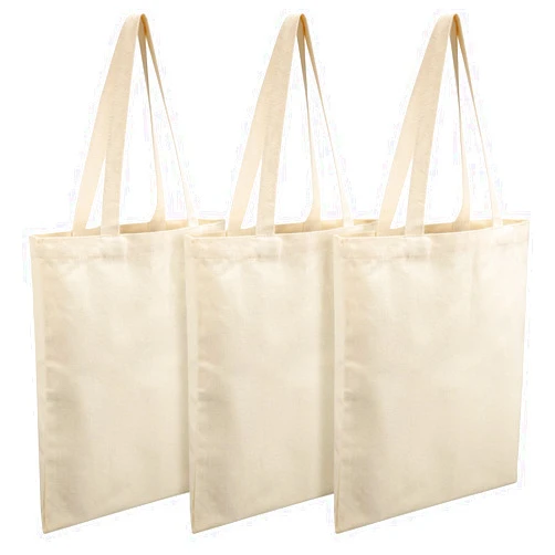 E&EY 3 Pack heavy duty Canvas Tote Bag Bulk Blank Reusable Bag for Shopping DIY Crafts