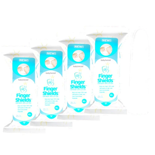 Baby Brezza Finger Shields – Disposable Diaper Rash Cream Applicator – Ointment Applicator Keeps Fingers and Nails Clean – Perfect for Travel, 160 Count Value Pack