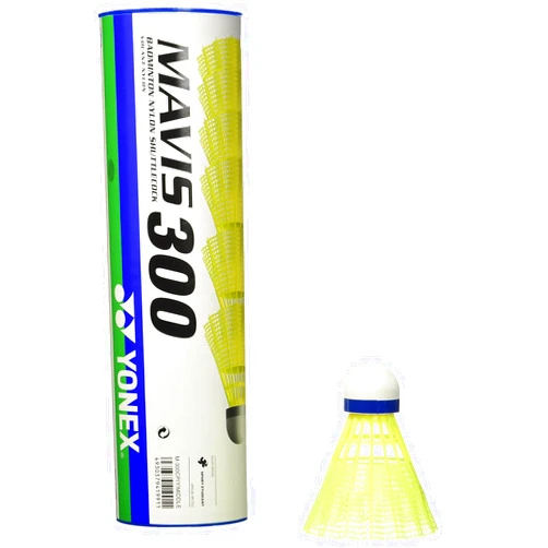 YONEX Mavis 300 Yellow Nylon Shuttlecocks 1/2doz