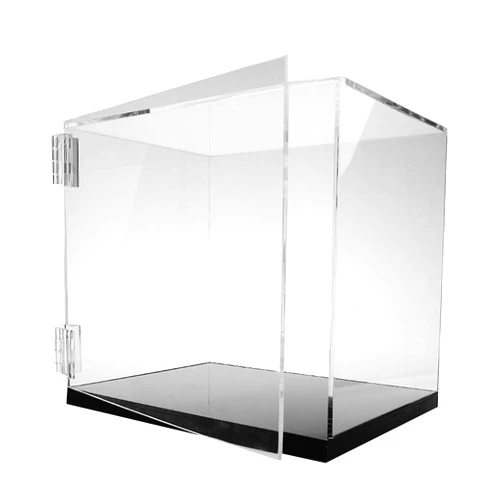 JYMENLING YANJINGYJ Better Display Cases, Acrylic Box, Collectible Display Show Case, Clear Showcase Store Box, Clear Acrylic Display Case, Integrated with Safety Door ( Color : Clear , Size : 25x20x20cm )