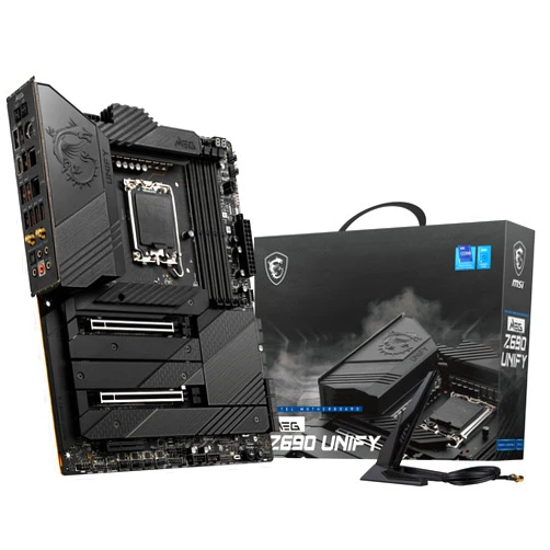 Intel MSI MEG Z690 Unify Gaming Motherboard (ATX, 12th Gen Intel Core, LGA 1700 Socket, DDR5, PCIe 5, Dual 2.5G LAN, M.2 Slots, Wi-Fi 6E)