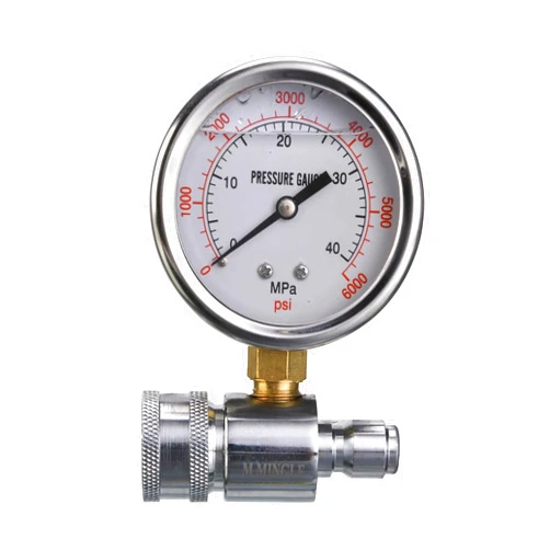 M MINGLE Pressure Washer Gauge Kit, 3/8 Inch Quick Connect, 6000 PSI